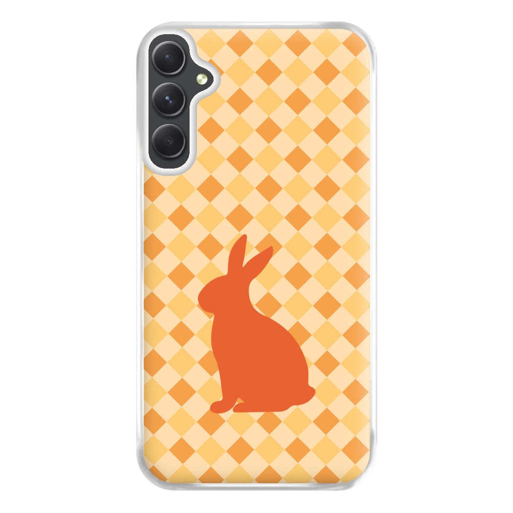 Orange Rabbit - Easter Patterns Phone Case for Galaxy A14