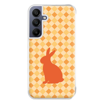 Orange Rabbit - Easter Patterns Phone Case for Galaxy A16