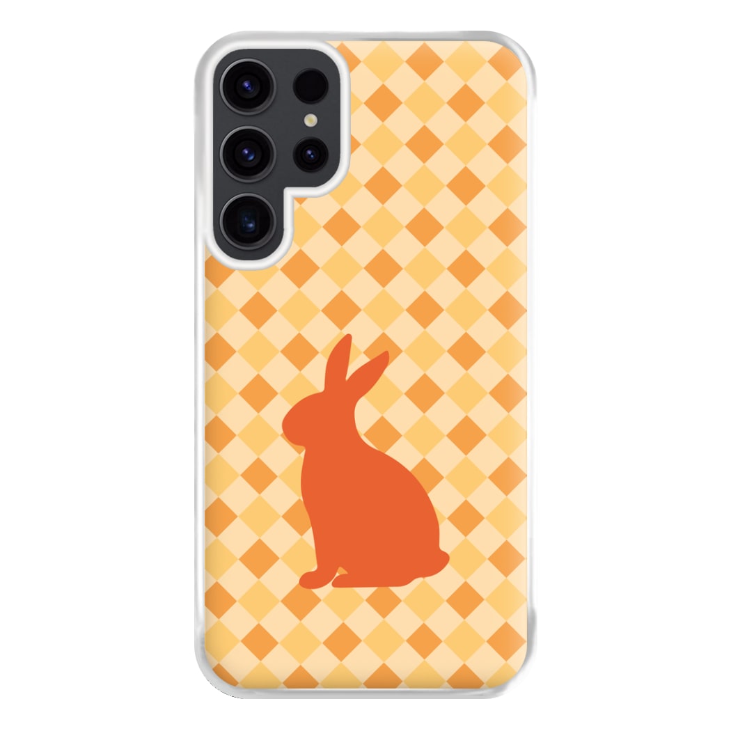 Orange Rabbit - Easter Patterns Phone Case for Galaxy S23 Ultra