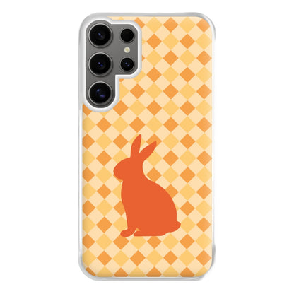 Orange Rabbit - Easter Patterns Phone Case for Galaxy S24 Ultra