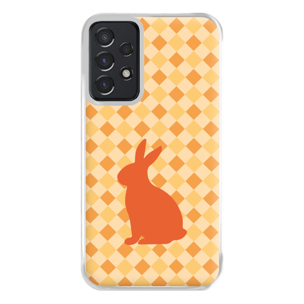 Orange Rabbit - Easter Patterns Phone Case for Galaxy A52 / A52s