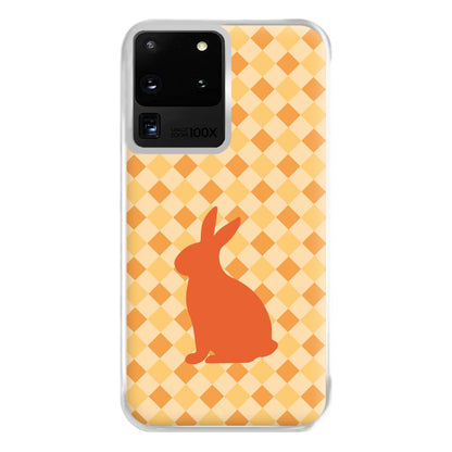 Orange Rabbit - Easter Patterns Phone Case for Galaxy S20 Ultra