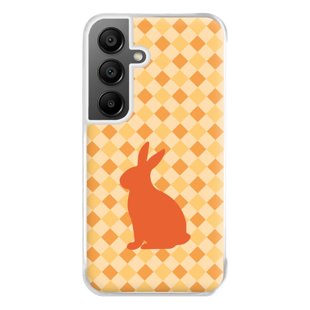 Orange Rabbit - Easter Patterns Phone Case for Galaxy A55