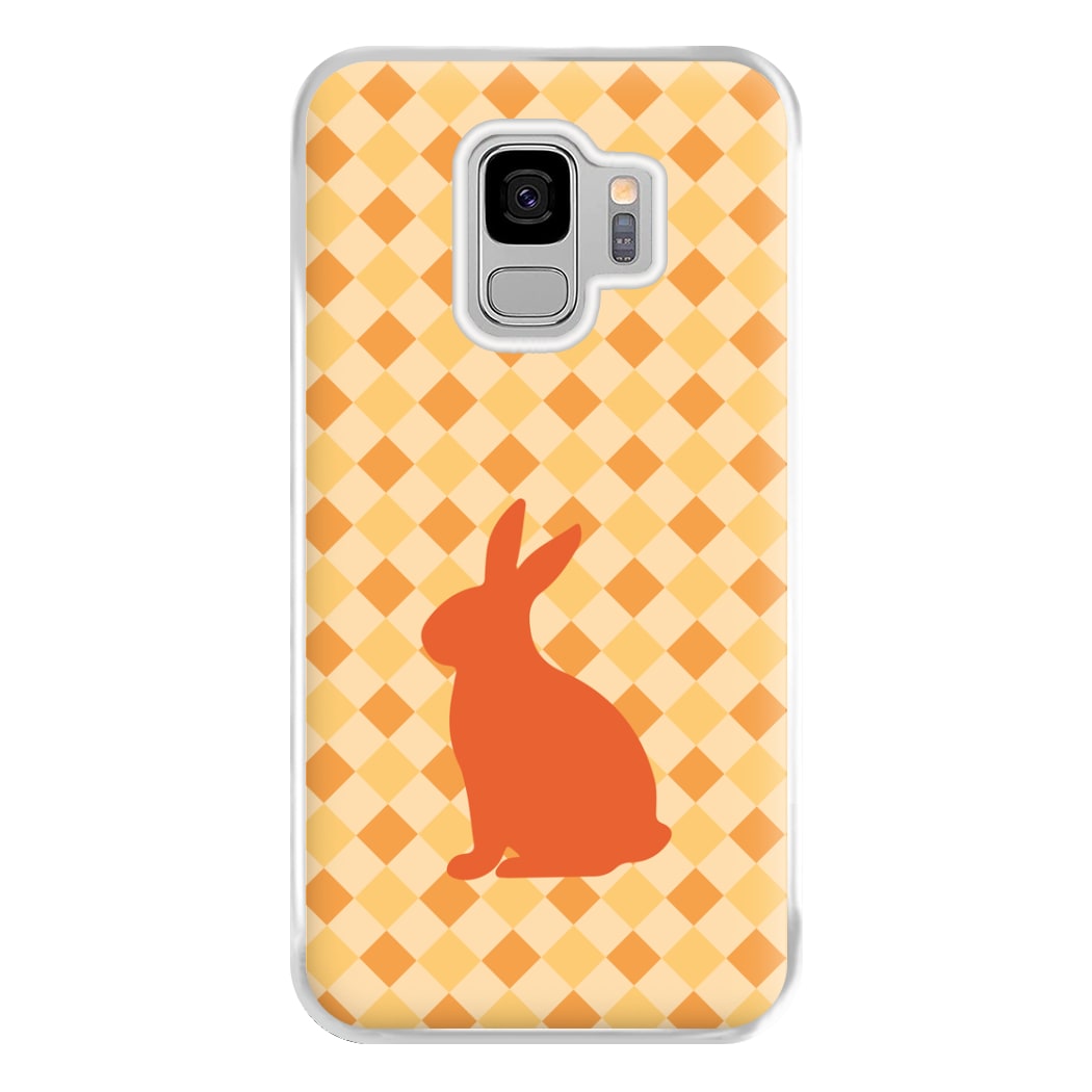 Orange Rabbit - Easter Patterns Phone Case for Galaxy S9 Plus