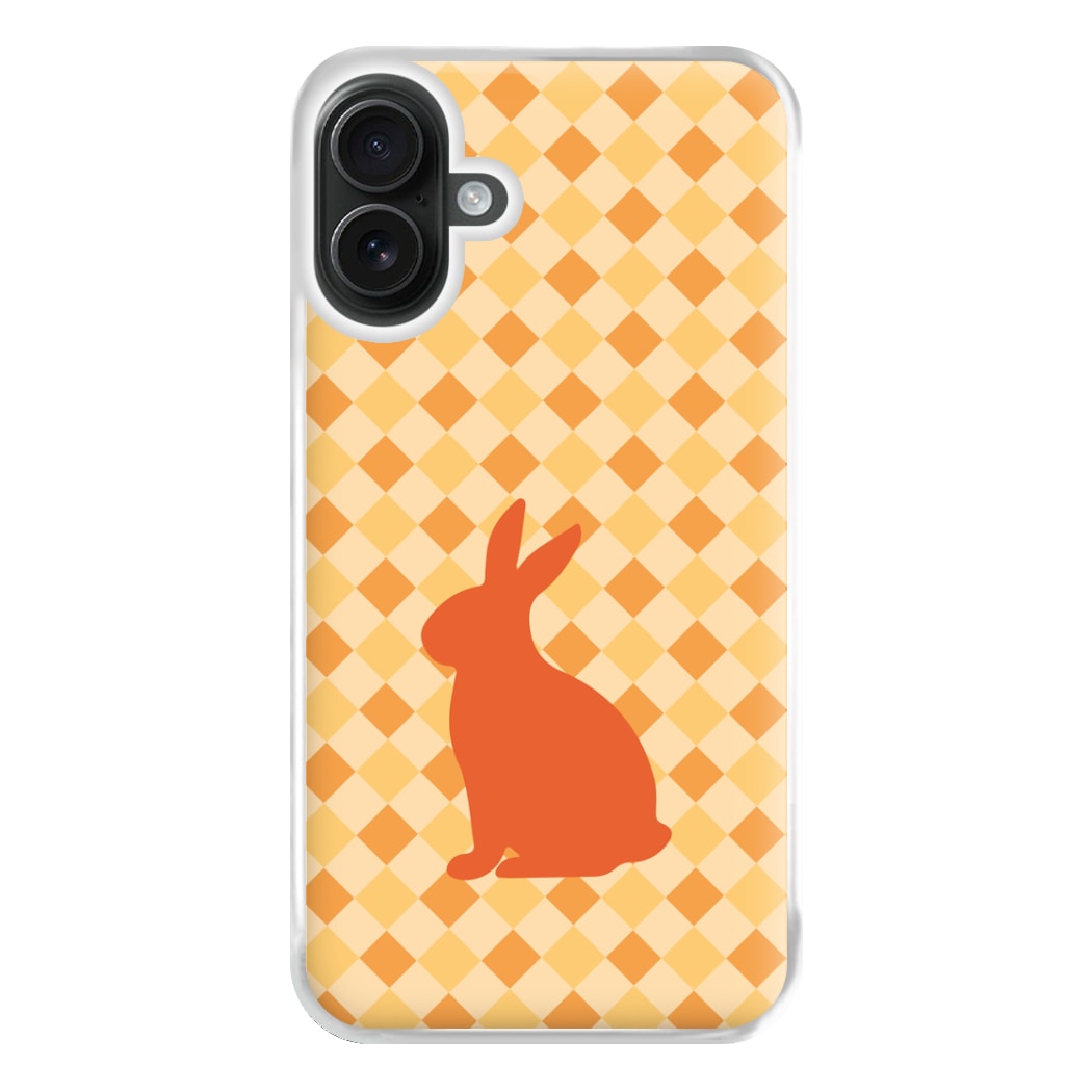 Orange Rabbit - Easter Patterns Phone Case for iPhone 16 Plus