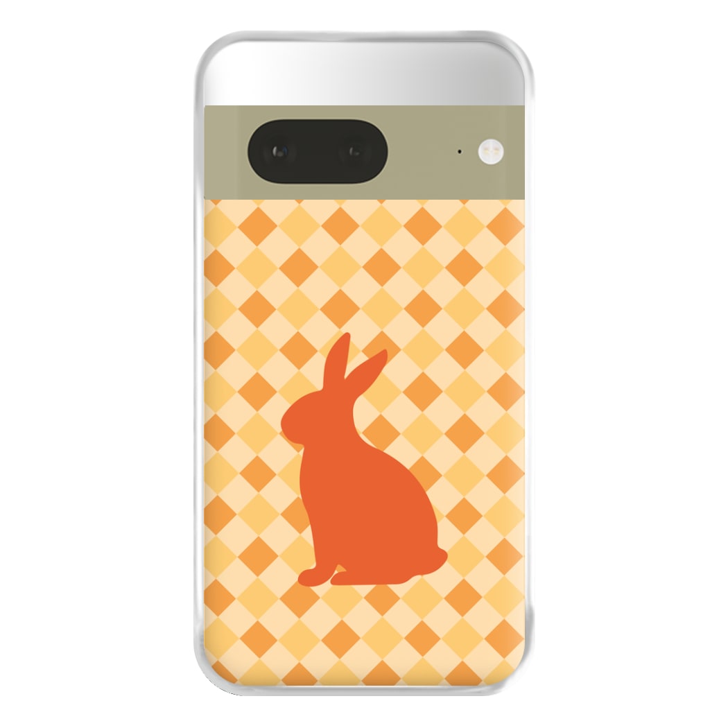 Orange Rabbit - Easter Patterns Phone Case for Google Pixel 7a