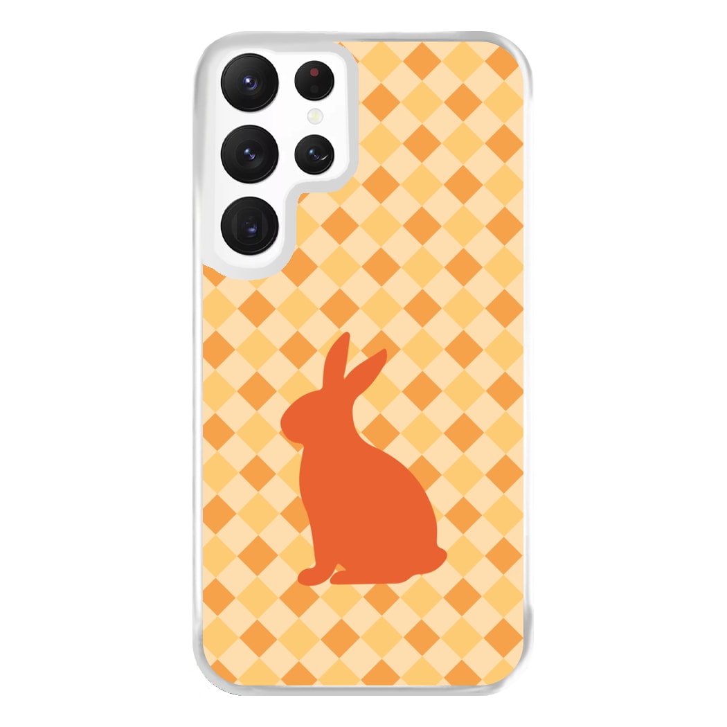 Orange Rabbit - Easter Patterns Phone Case for Galaxy S22 Ultra