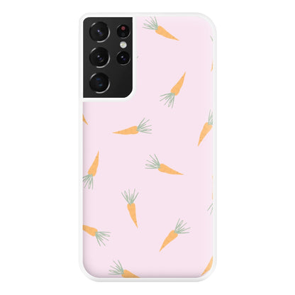 Carrots - Easter Patterns Phone Case for Galaxy S21 Ultra