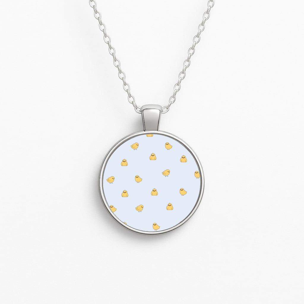 Chicks - Easter Patterns Circle Necklace