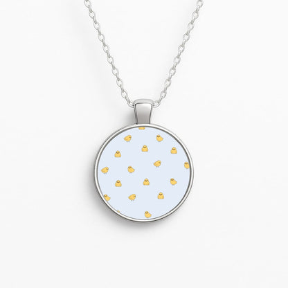 Chicks - Easter Patterns Circle Necklace