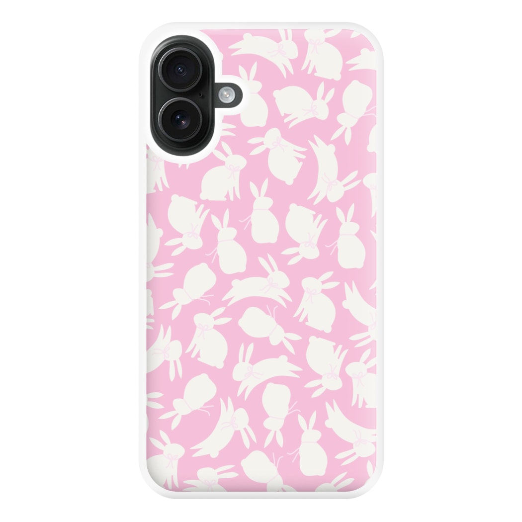 Bunnies And Bows - Easter Patterns Phone Case for iPhone 16 Plus