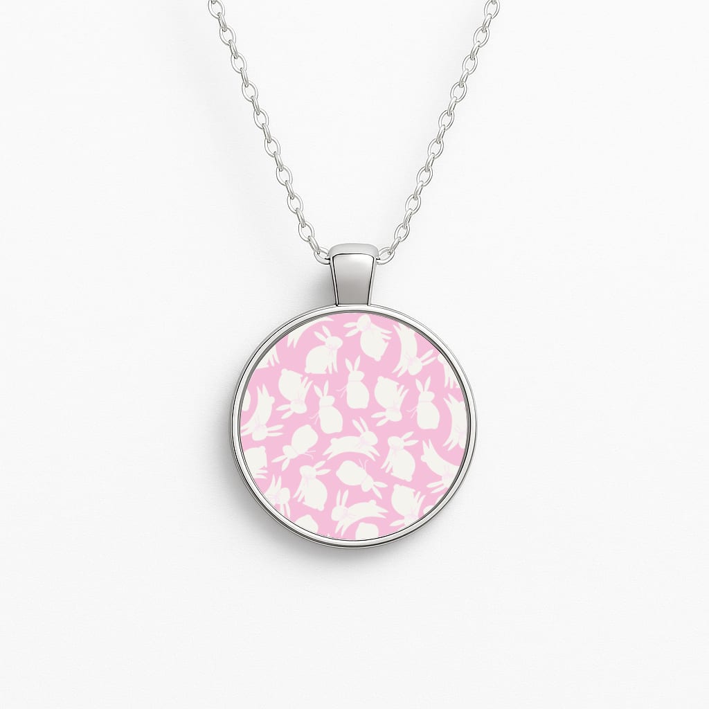 Bunnies And Bows - Easter Patterns Necklace
