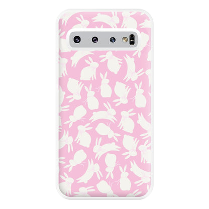 Bunnies And Bows - Easter Patterns Phone Case for Galaxy S10 Plus