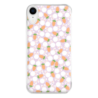 Rabbits And Carrots - Easter Patterns Phone Case for iPhone XR