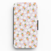 Rabbits And Carrots - Easter Patterns Flip / Wallet Phone Case 1