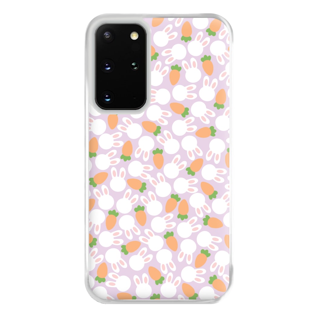 Rabbits And Carrots - Easter Patterns Phone Case for Galaxy S20 Plus