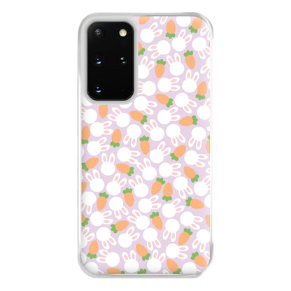 Rabbits And Carrots - Easter Patterns Phone Case for Galaxy S20 Plus