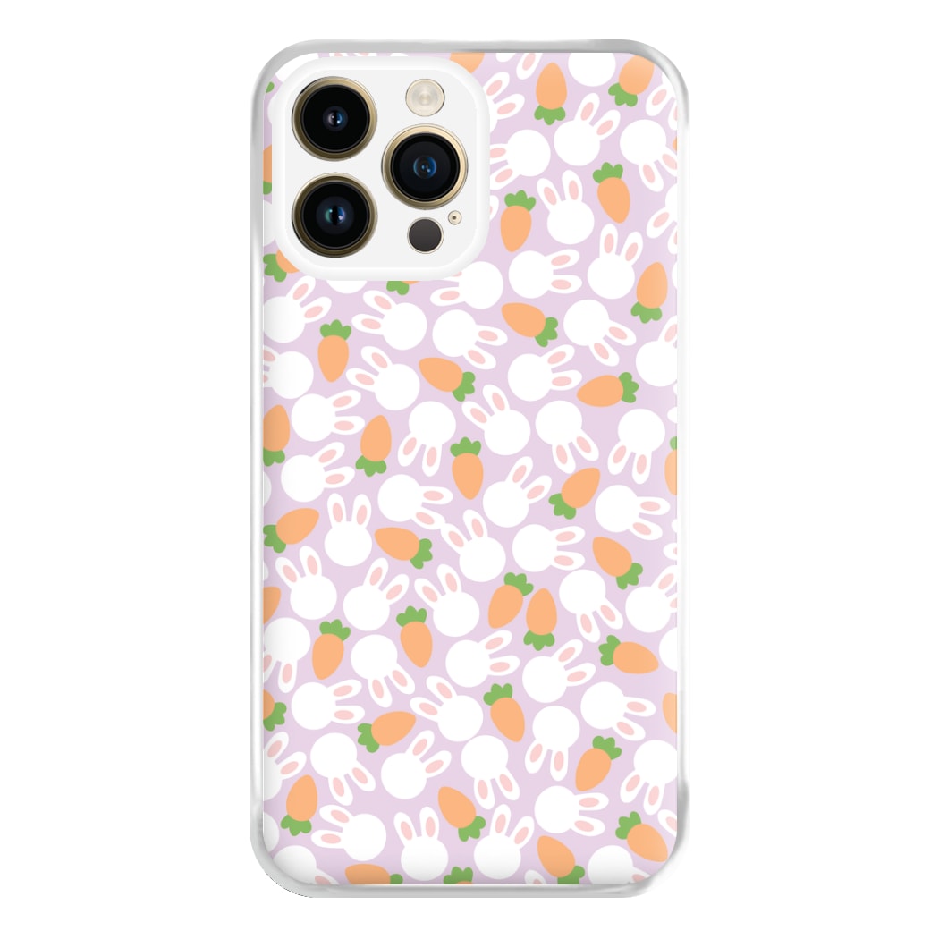 Rabbits And Carrots - Easter Patterns Phone Case for iPhone 14 Pro Max