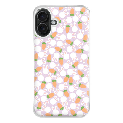 Rabbits And Carrots - Easter Patterns Phone Case for iPhone 16 Plus