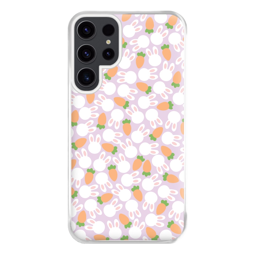 Rabbits And Carrots - Easter Patterns Phone Case for Galaxy S23 Ultra