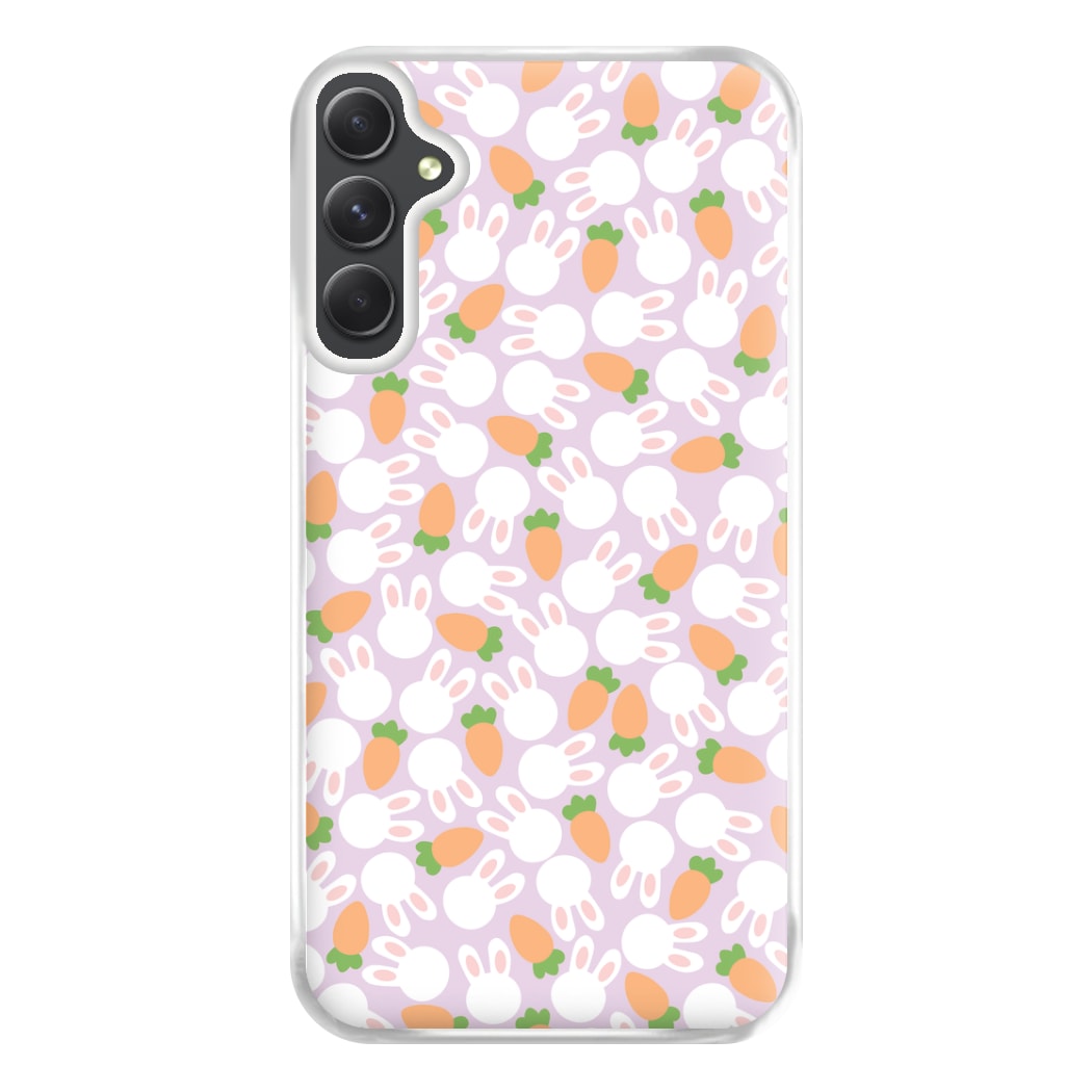 Rabbits And Carrots - Easter Patterns Phone Case for Galaxy A34