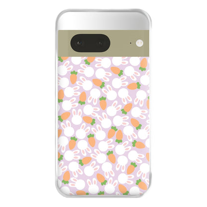 Rabbits And Carrots - Easter Patterns Phone Case for Google Pixel 7a