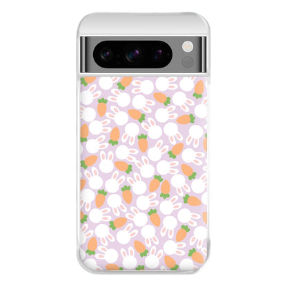 Rabbits And Carrots - Easter Patterns Phone Case for Google Pixel 8 Pro