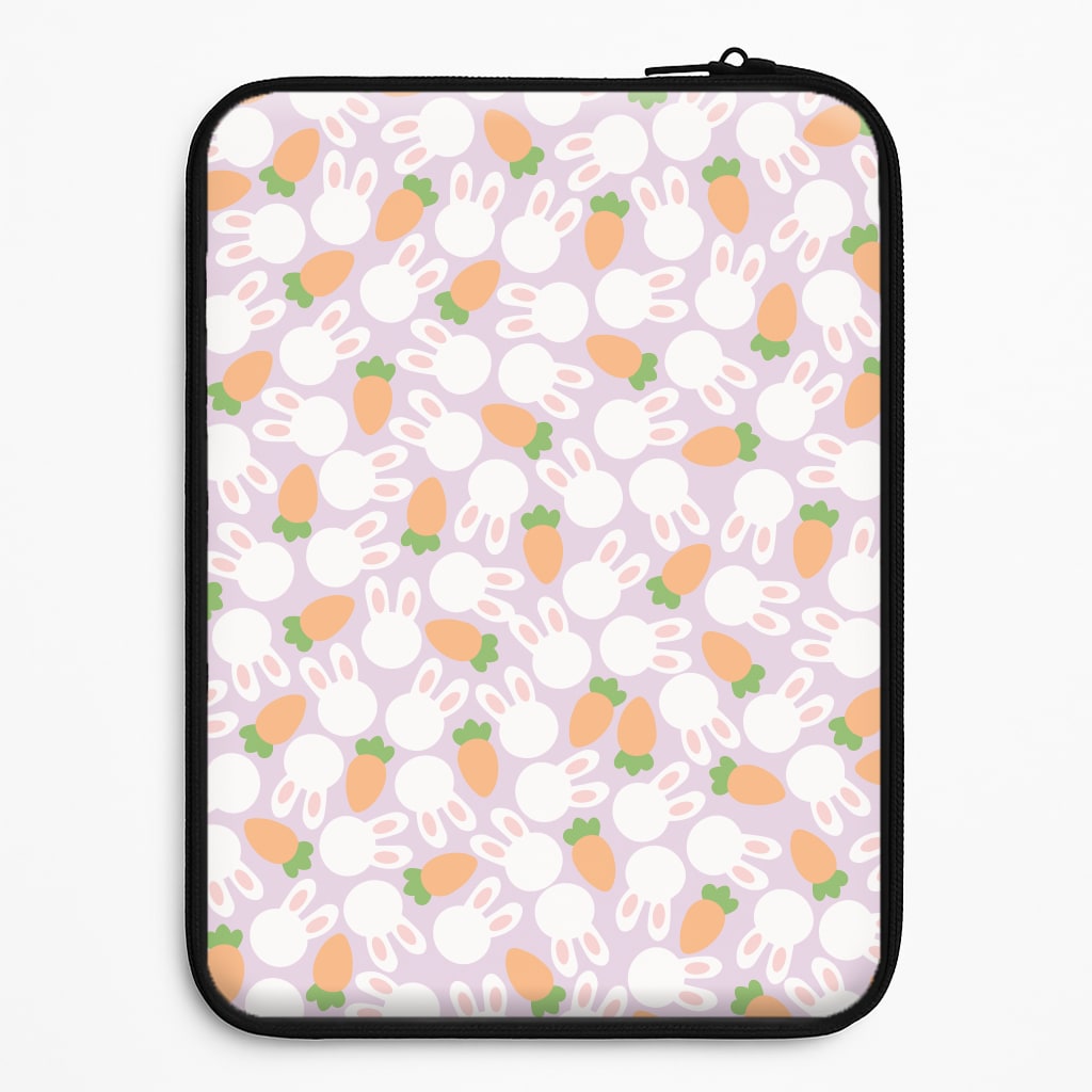 Rabbits And Carrots - Easter Patterns Laptop Sleeve