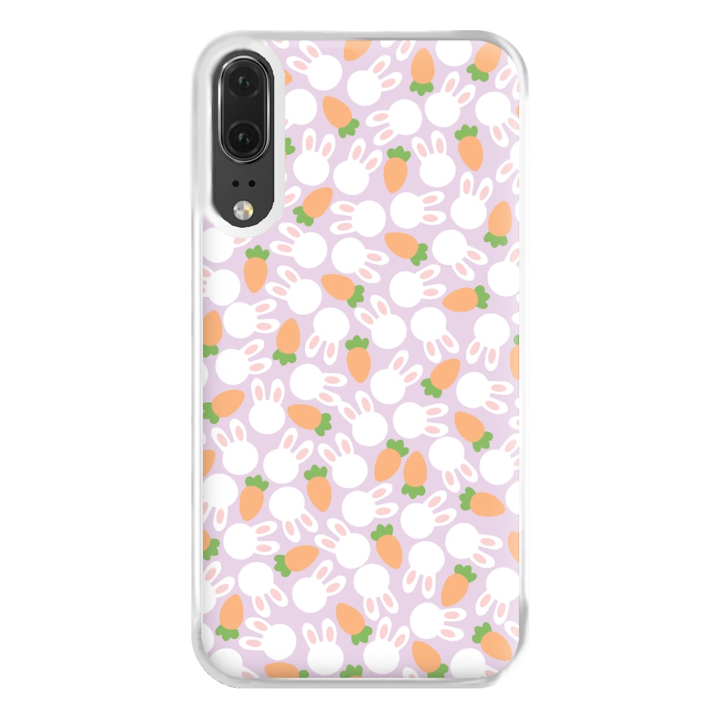 Rabbits And Carrots - Easter Patterns Phone Case for Huawei P20