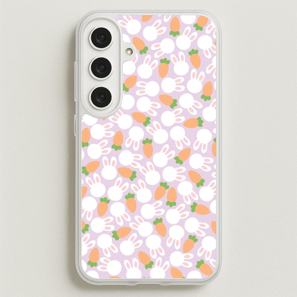 Rabbits And Carrots - Easter Patterns Phone Case for Galaxy S25FE