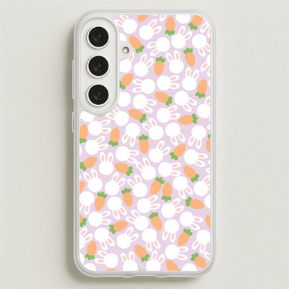 Rabbits And Carrots - Easter Patterns Phone Case for Galaxy S25FE