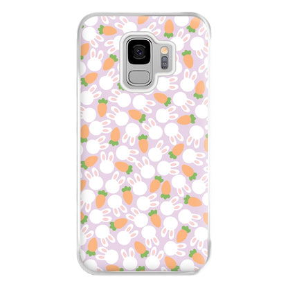 Rabbits And Carrots - Easter Patterns Phone Case for Galaxy S9 Plus