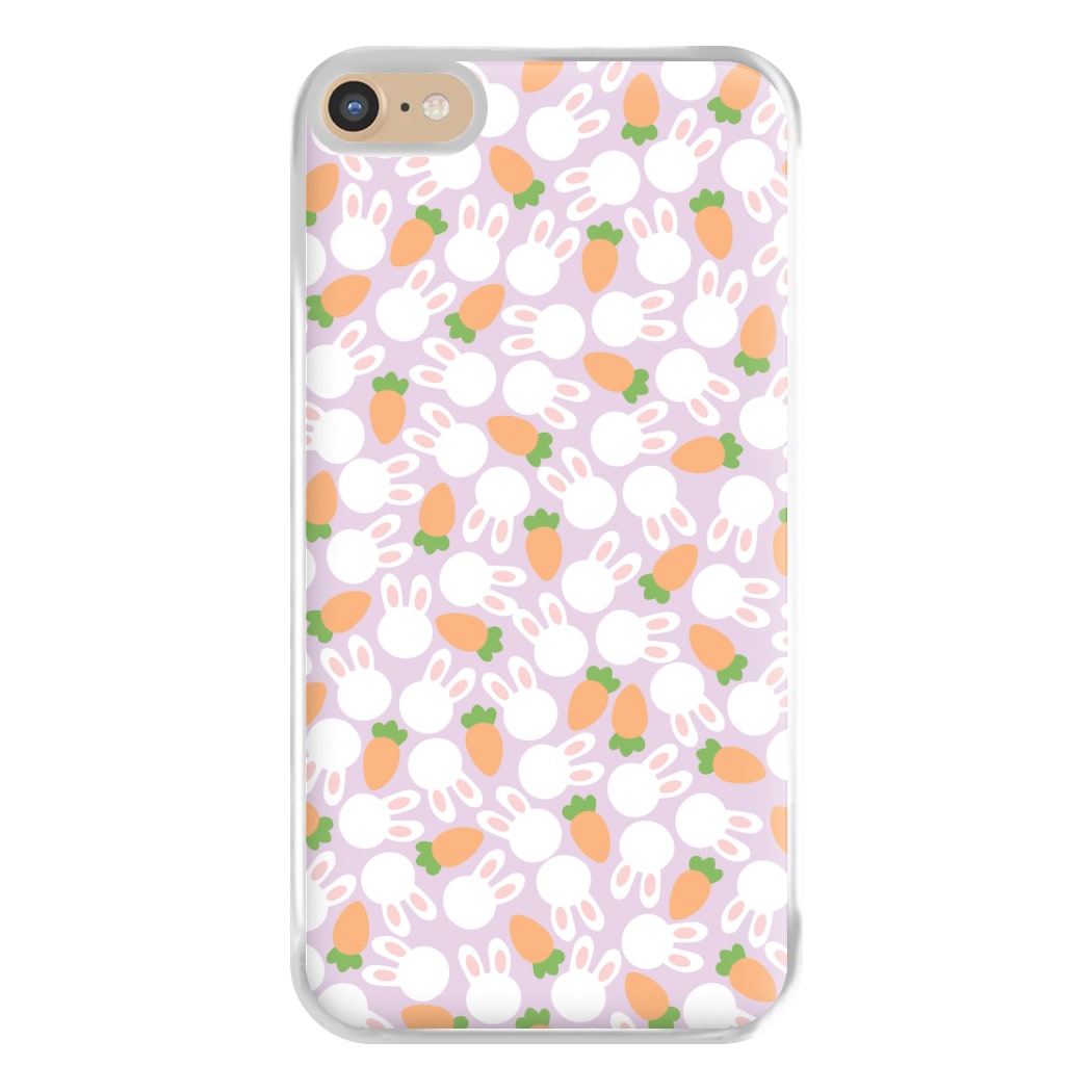 Rabbits And Carrots - Easter Patterns Phone Case for iPhone 6 Plus / 7 Plus / 8 Plus