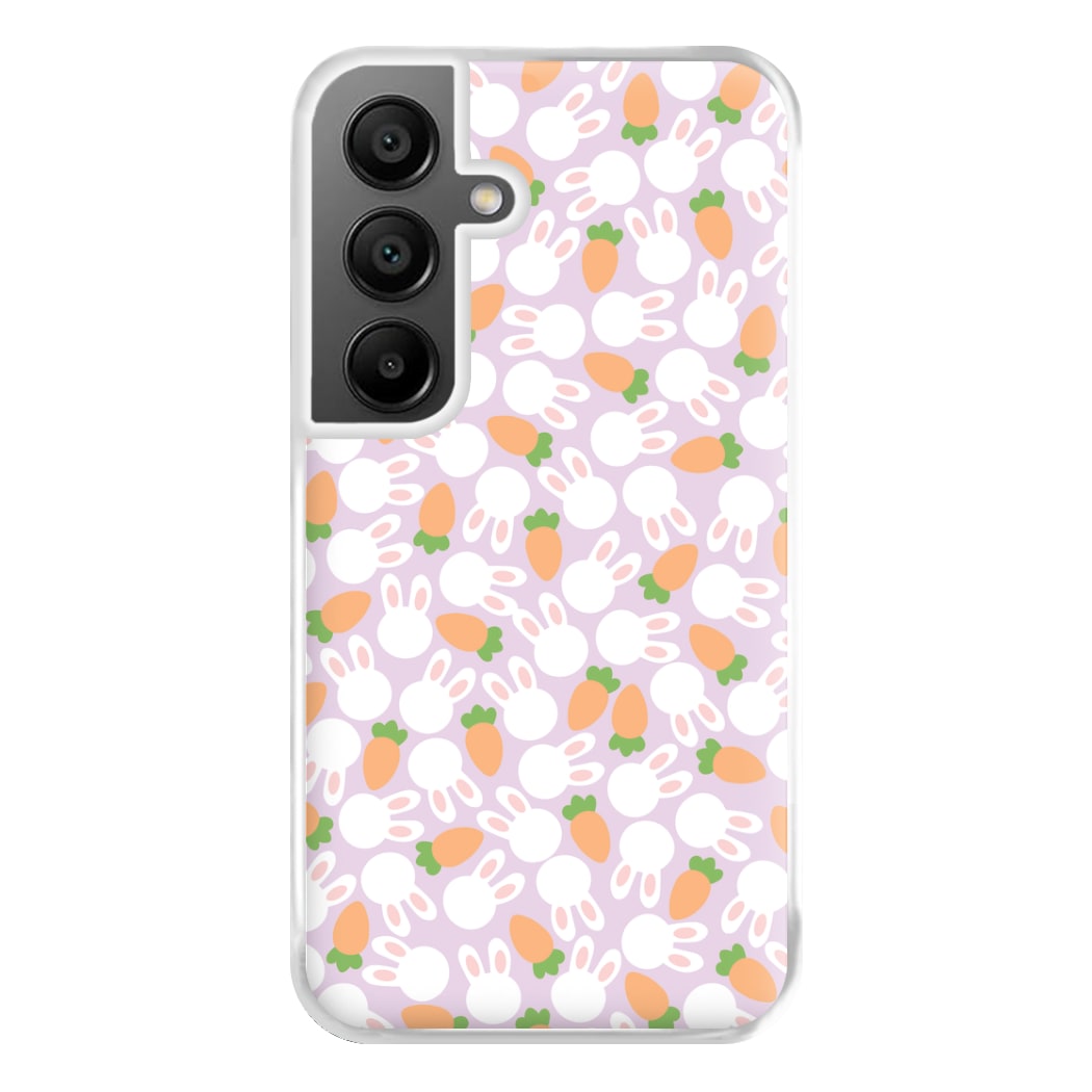 Rabbits And Carrots - Easter Patterns Phone Case for Galaxy A55