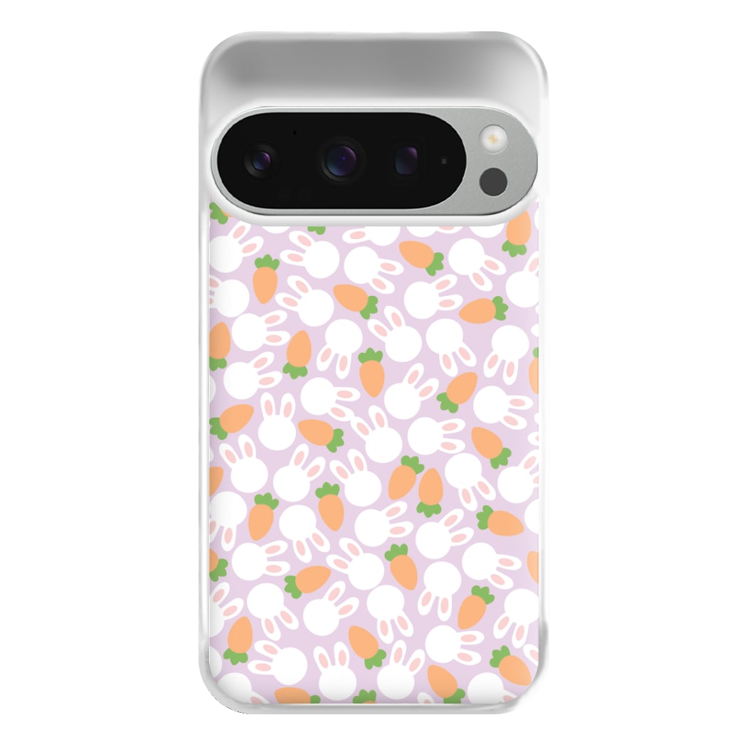 Rabbits And Carrots - Easter Patterns Phone Case for Google Pixel 9 Pro XL