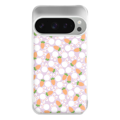 Rabbits And Carrots - Easter Patterns Phone Case for Google Pixel 9 Pro XL