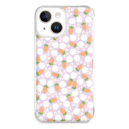 Rabbits And Carrots - Easter Patterns Phone Case for iPhone 14