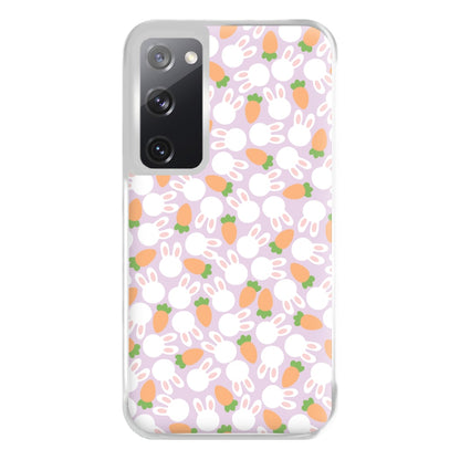 Rabbits And Carrots - Easter Patterns Phone Case for Galaxy S20FE