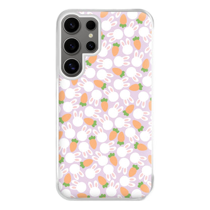 Rabbits And Carrots - Easter Patterns Phone Case for Galaxy S24 Ultra