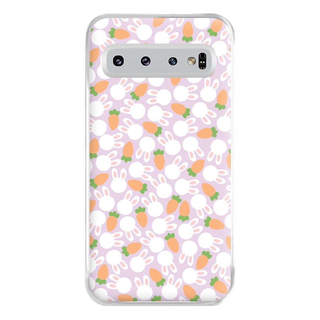 Rabbits And Carrots - Easter Patterns Phone Case for Galaxy S10 Plus