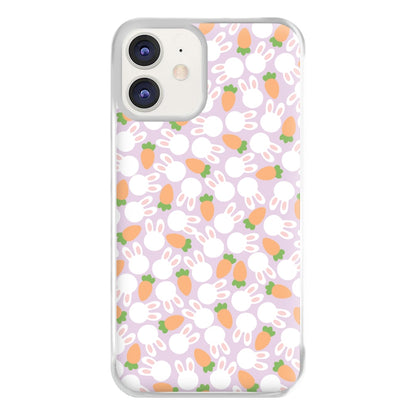 Rabbits And Carrots - Easter Patterns Phone Case for iPhone 11