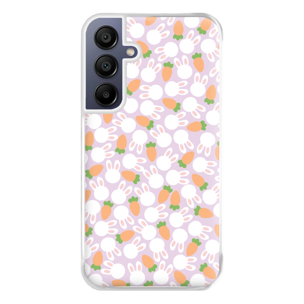 Rabbits And Carrots - Easter Patterns Phone Case for Galaxy A16