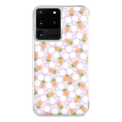 Rabbits And Carrots - Easter Patterns Phone Case for Galaxy S20 Ultra