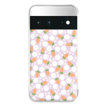 Rabbits And Carrots - Easter Patterns Phone Case for Google Pixel 6a