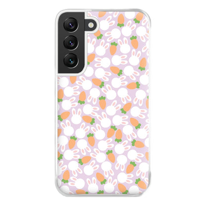 Rabbits And Carrots - Easter Patterns Phone Case for Galaxy S22 Plus