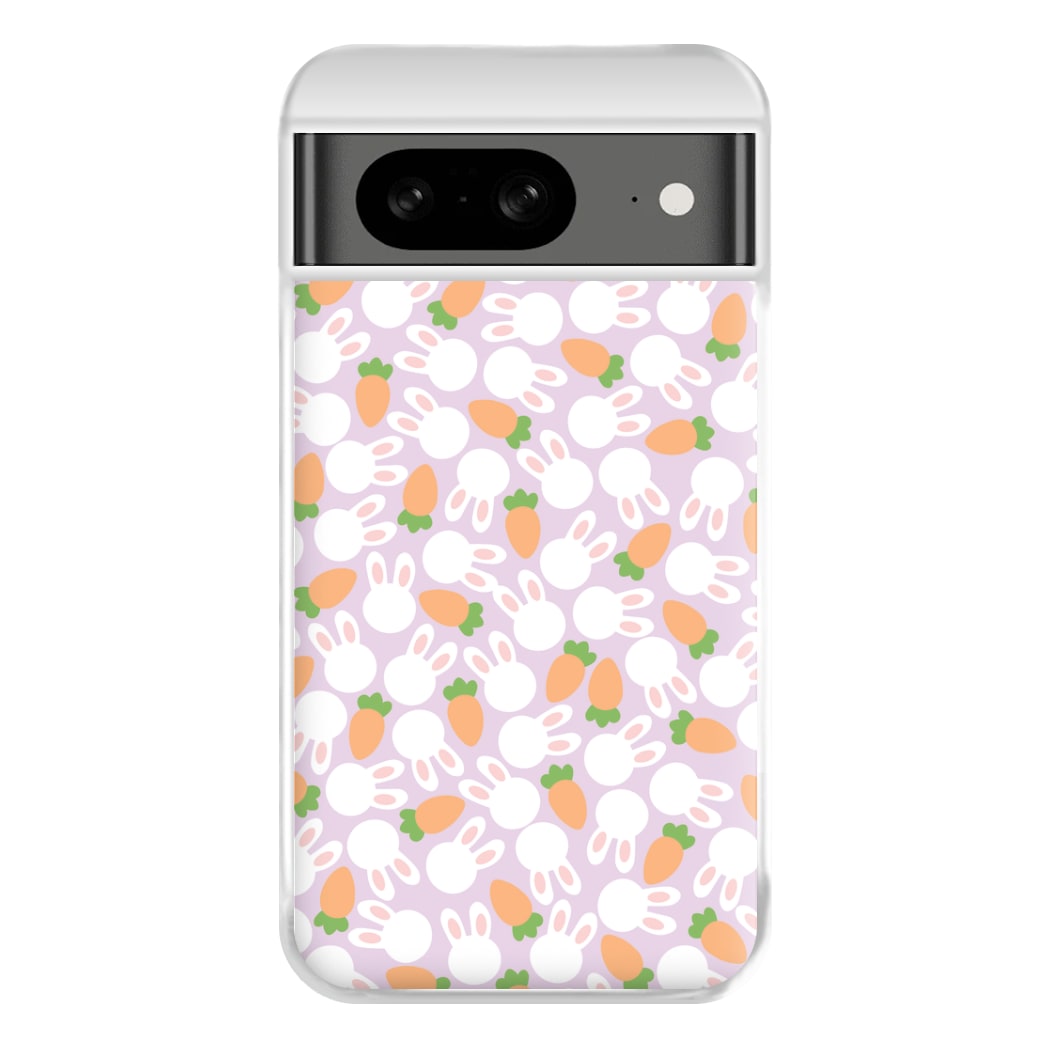 Rabbits And Carrots - Easter Patterns Phone Case for Google Pixel 8