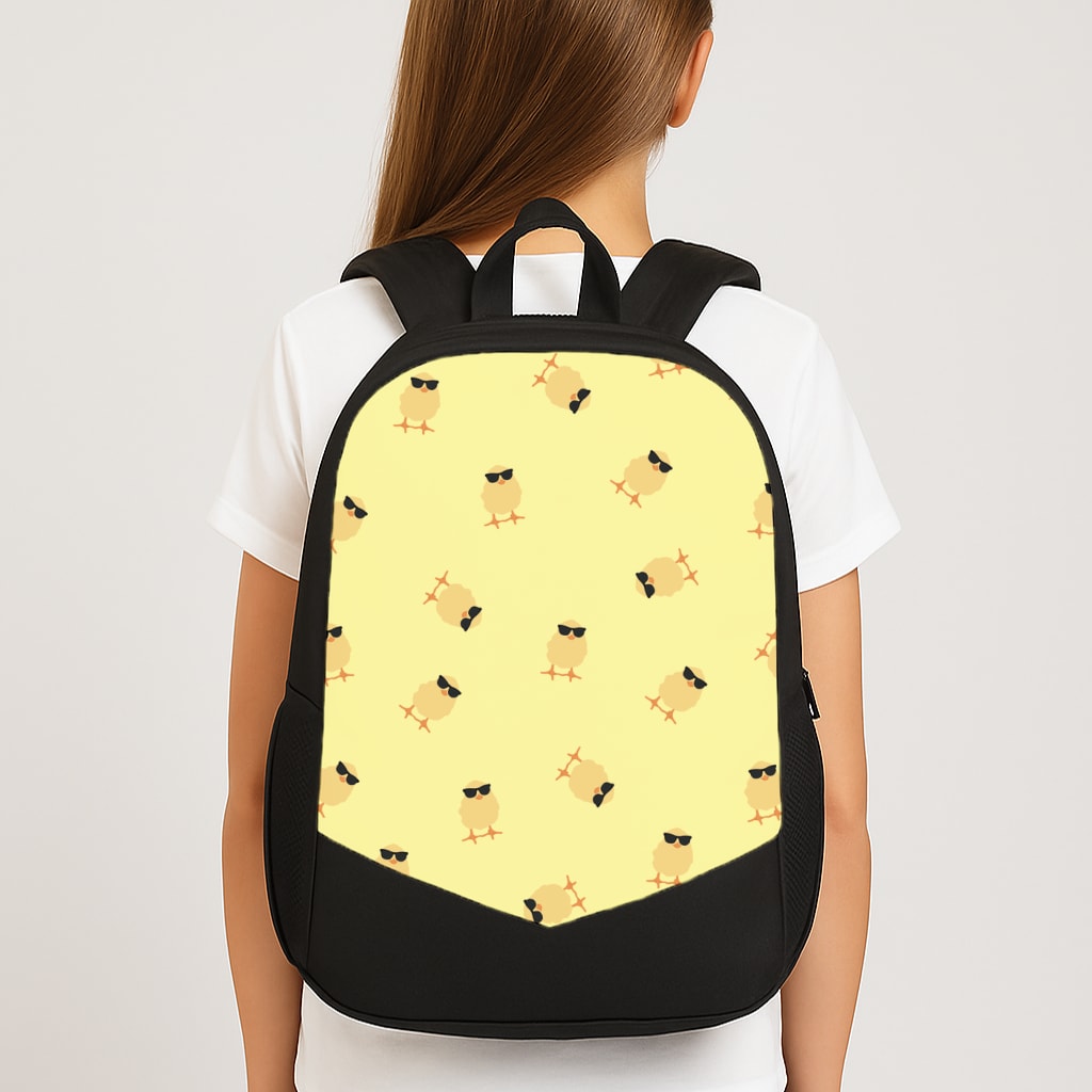 Chicks With Sunglasses Pattern Large School Bag