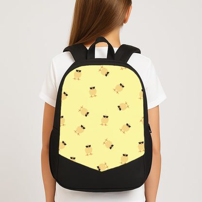 Chicks With Sunglasses Pattern Large School Bag
