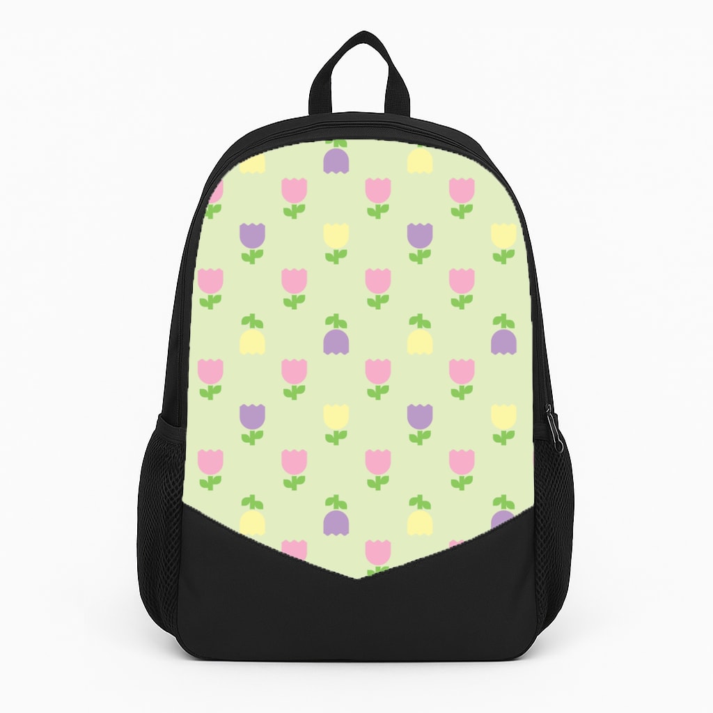 Pastel Tulips Pattern Backpack