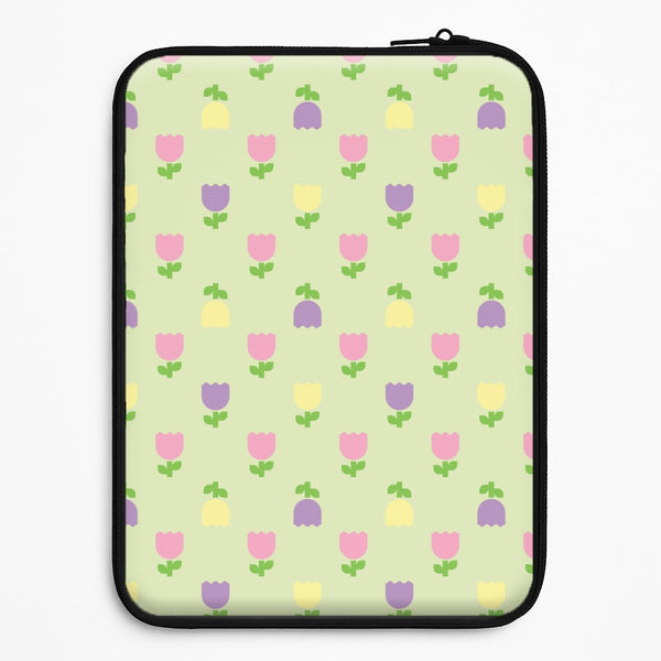 Pastel Tulips Pattern Universal Laptop Sleeve